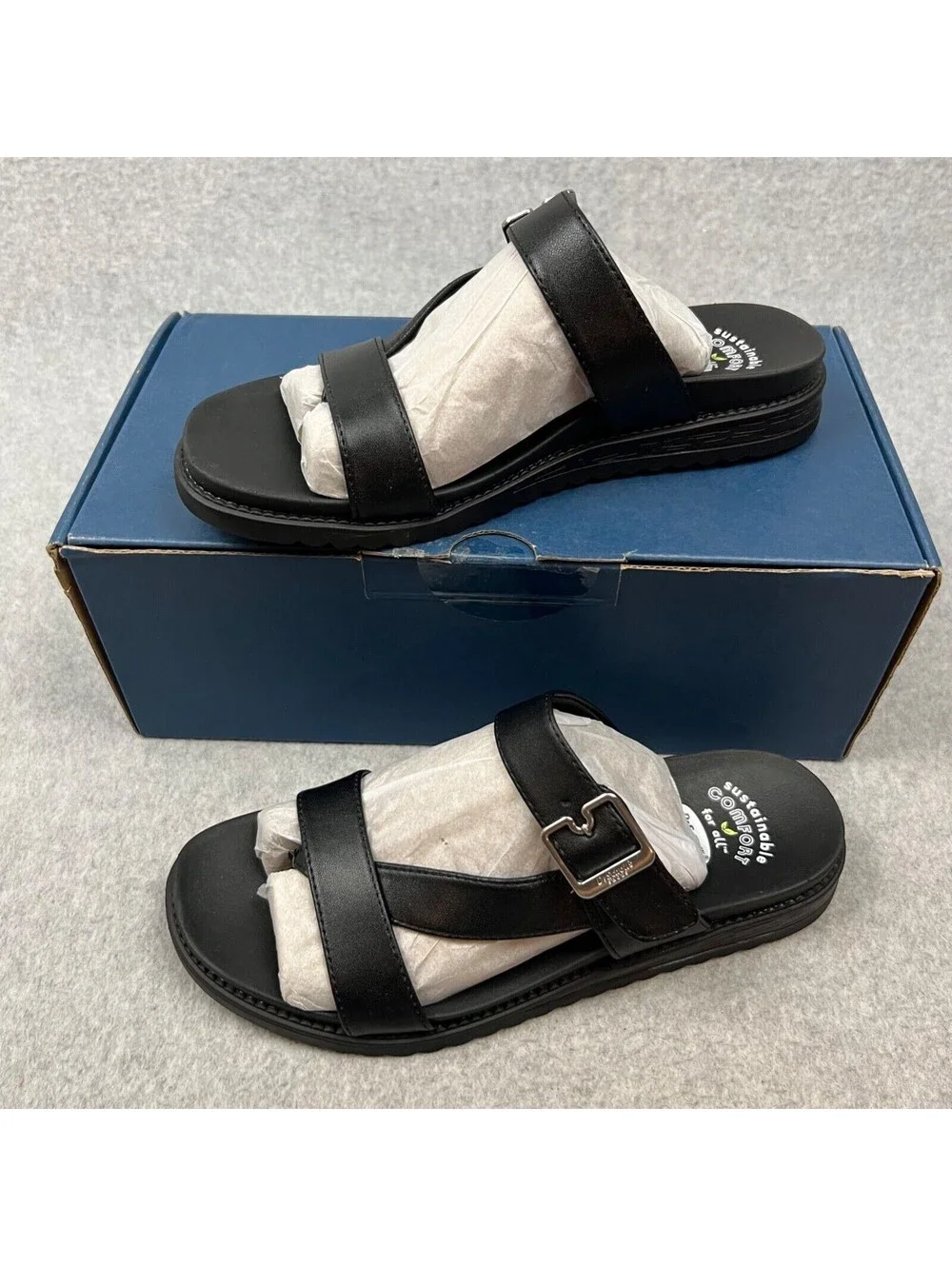 Dr. Scholls Slip on Sandals Womens 6.5 Comfort Black Summer